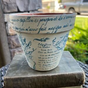 Vintage Blue and White Decorative Pot